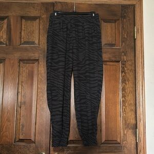 Dark green and black athletic pants